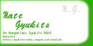 mate gyukits business card